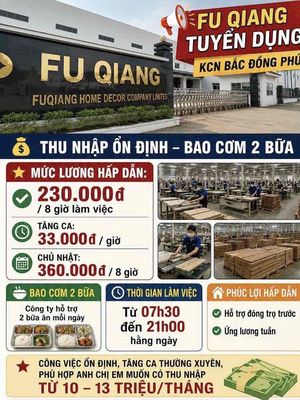 Tuyển thời vụ cty FuQuiang