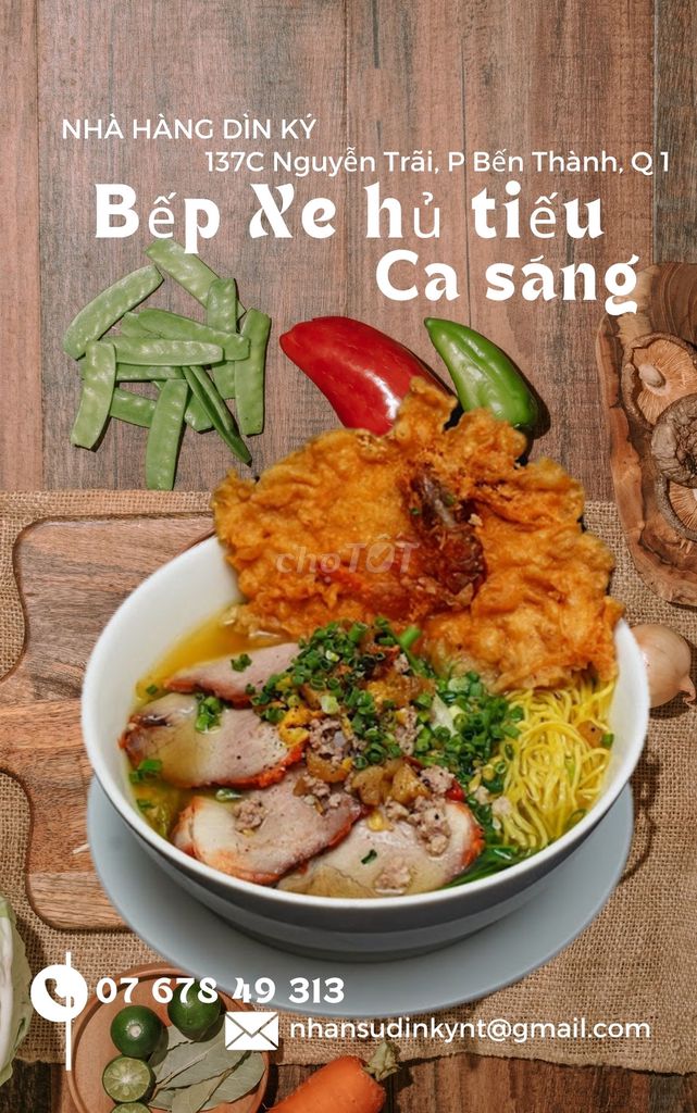 NHÀ HÀNG DÌN KÝ Q1 TUYỂN BẾP XE HỦ TIẾU. Việc làm tại Quận 1 Tp Hồ Chí Minh được đăng bởi NHÀ HÀNG DÌN KÝ NGUYỄN TRÃI hình 2