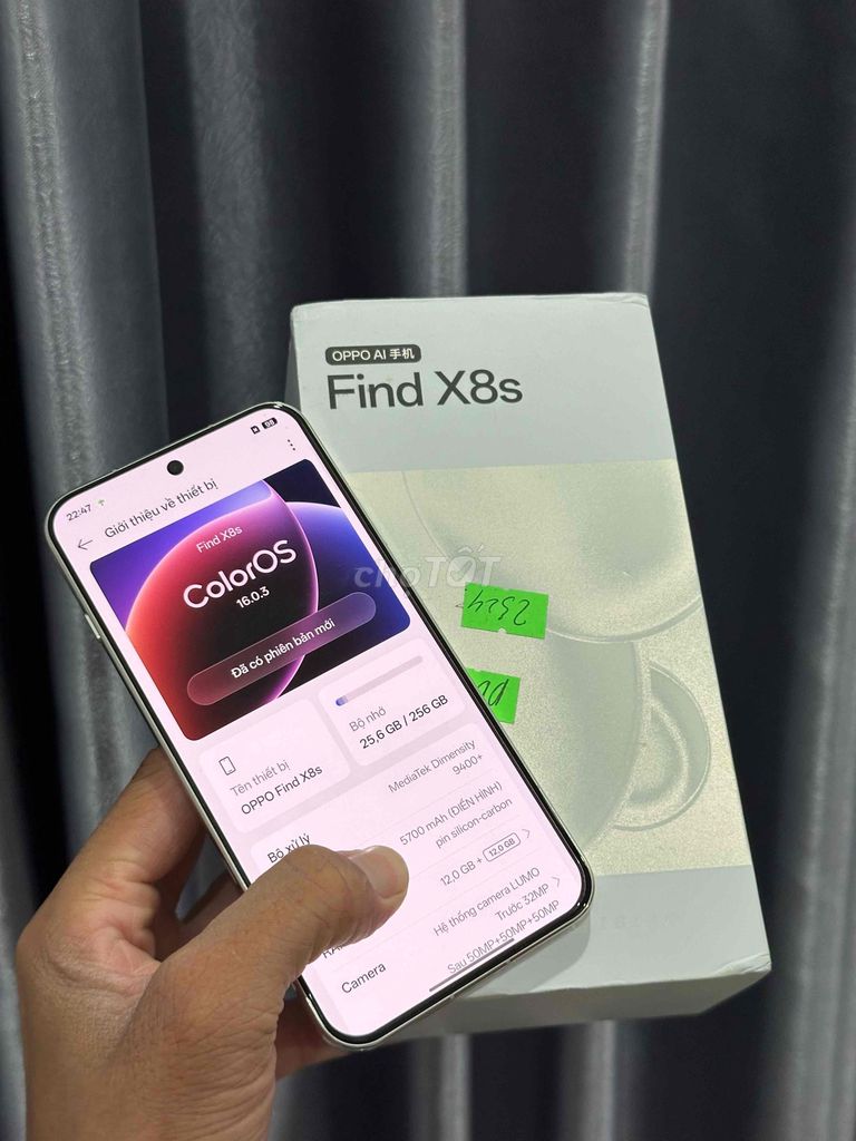 Oppo Find X8s 12/256GB Trắng 99% fullbox bán ạ. Mua bán Điện thoại tại Thành phố Thủ Dầu Một Bình Dương được đăng bởi Hoàng hải hình 1