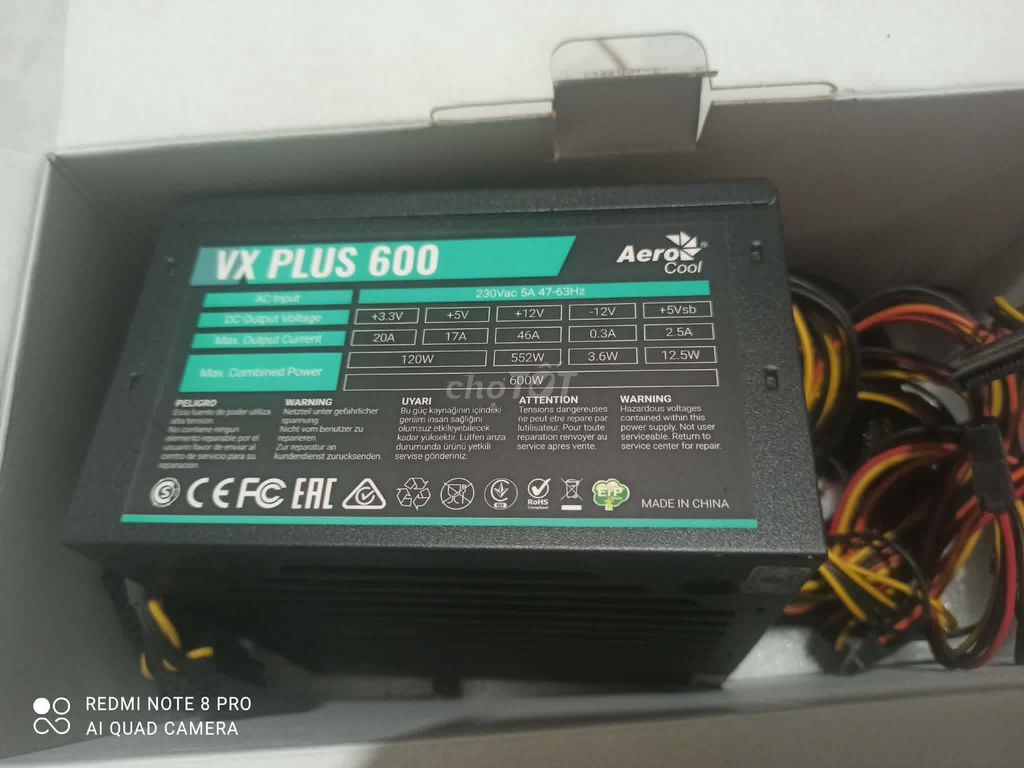 Nguồn máy tính Aerocool VX Plus 600W. Mua bán Linh kiện (RAM, Card...) tại Thành phố Dĩ An Bình Dương được đăng bởi Lễ Trương Hiếu hình 1