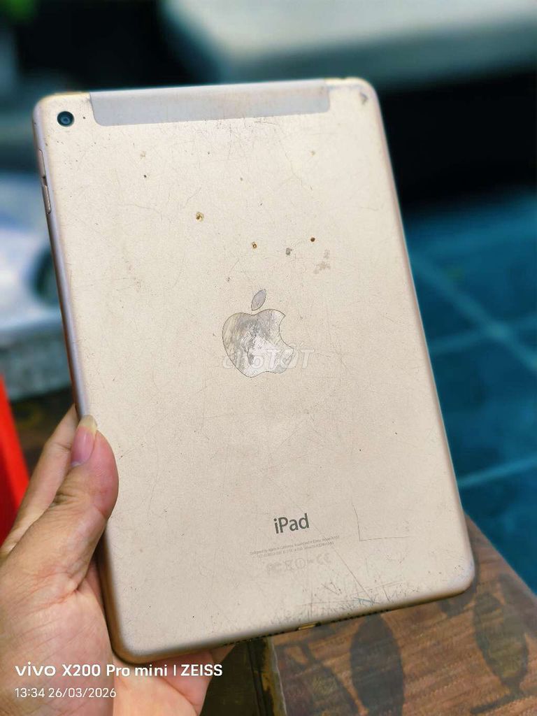 Apple iPad mini 4 16GB Vàng. Mua bán Máy tính bảng tại Quận Tân Bình Tp Hồ Chí Minh được đăng bởi Táo Bán Lổ hình 1