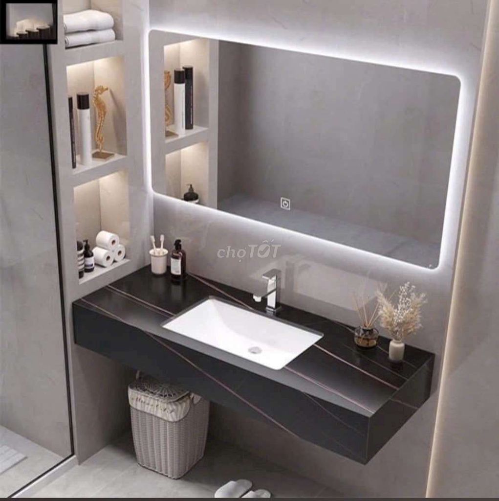 BỘ LAVABO BÀN ĐÁ ÂM 1 TẦNG   CHỐNG TRÀY