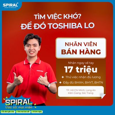 📢 TOSHIBA TUYỂN DỤNG NHÂN VIÊN TƯ VẤN BÁN HÀNG