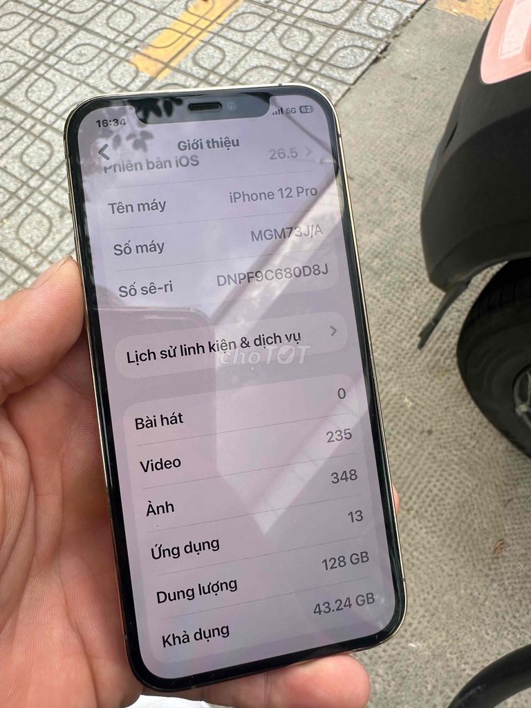 Apple iPhone 12 Pro 128GB Vàng. Mua bán Điện thoại tại Quận Ô Môn Cần Thơ được đăng bởi Thị Trúc hình 1