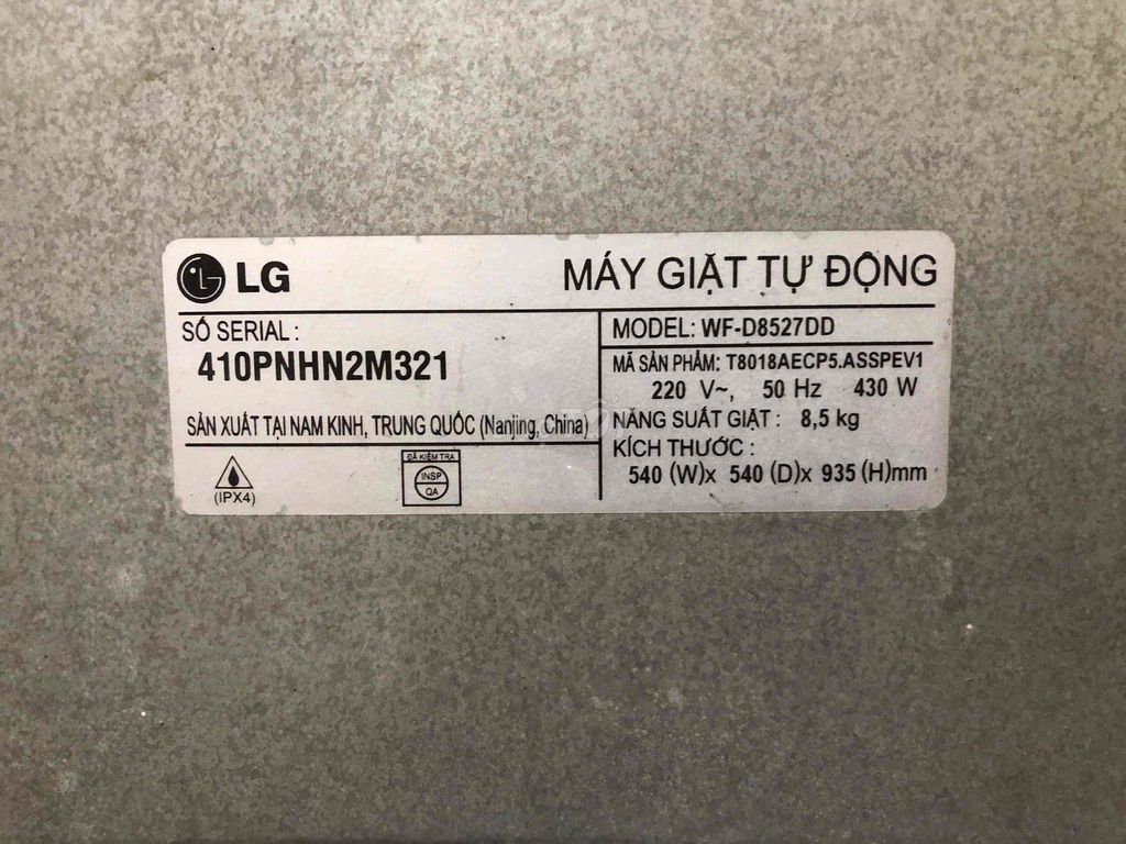 Máy giặt cửa trên LG 8,5kg