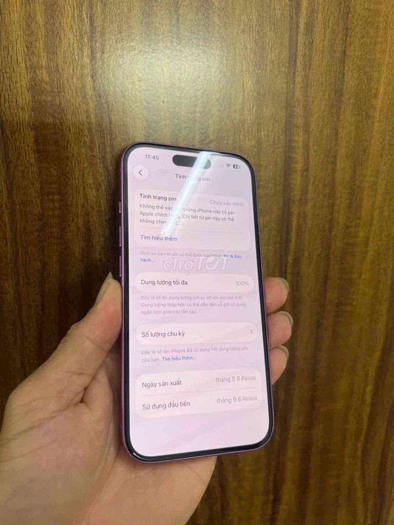 iphone 16 128GB Tím 98% bản khay sim, quốc tế. Mua bán Điện thoại tại Quận Ba Đình Hà Nội được đăng bởi Nguyễn Kim Trung hình 1