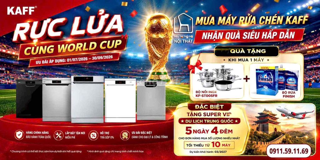 Máy rửa chén KAFF KF-Caryafks Bạc Thổ Nhĩ Kỳ. Mua bán Bếp, lò, đồ điện nhà bếp tại Thành phố Phan Thiết Bình Thuận được đăng bởi Siêu Thị Thế Giới Nội Thất hình 1