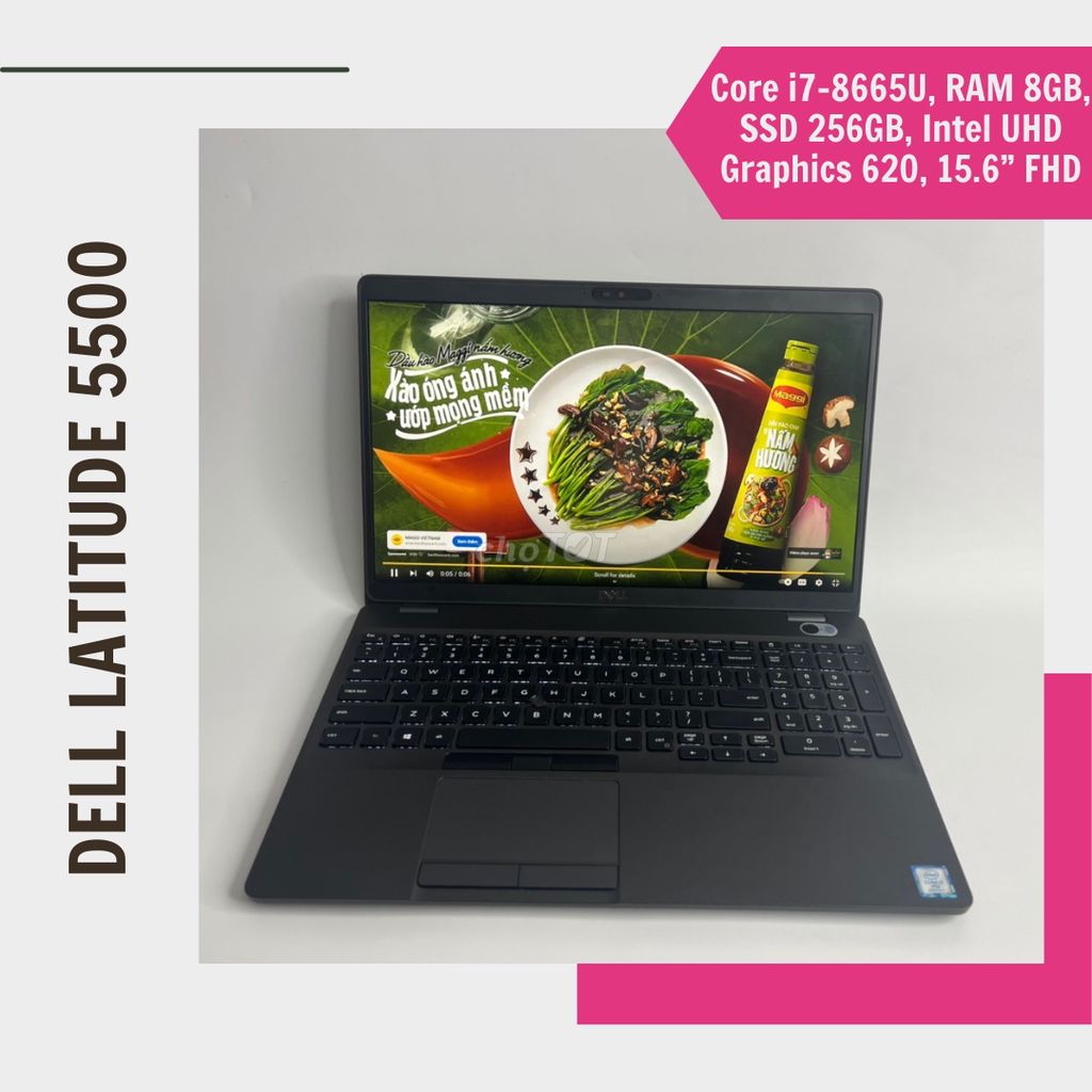 Dell Latitude 5500,i7-8665U,8G,SSD 256G,15.6” FHD