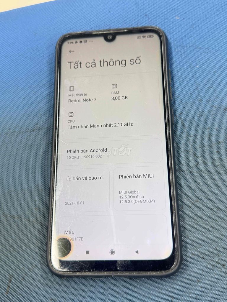 Xiaomi Redmi Note 7 32GB Xanh. Mua bán Điện thoại tại Quận Dương Kinh Hải Phòng được đăng bởi le Huu luan hình 1