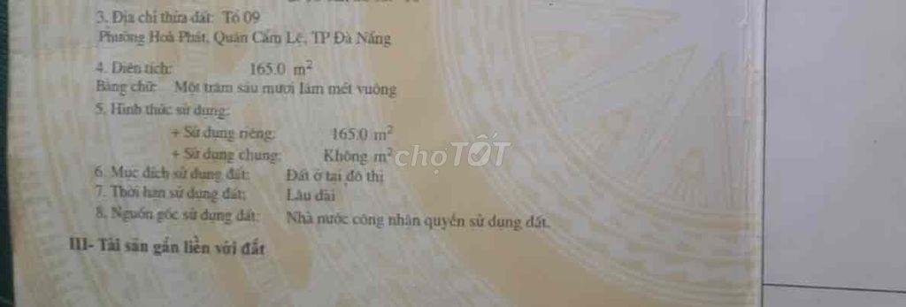 CHỈ 13tr/m2 CÓ NGAY LÔ ĐẤT LỚN QUẬN CẨM LỆ