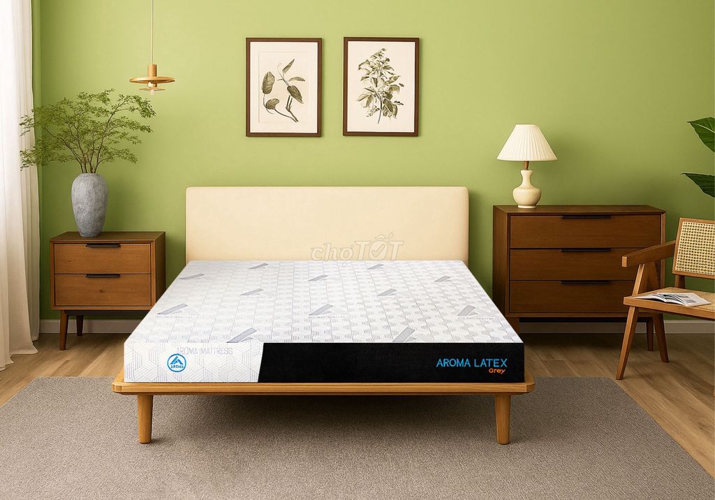 Nệm Aroma Grey Cao su thiên nhiên 160x200x10cm. Mua bán Giường, chăn ga gối nệm tại Thành phố Vĩnh Long Vĩnh Long được đăng bởi Long Vĩnh hình 1