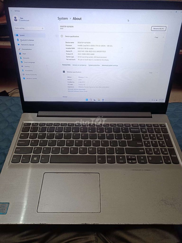 Lenovo i5-8265U 15.6 inch 8GB/120GB. Mua bán Laptop tại Huyện Giao Thủy Nam Định được đăng bởi Quang Minh hình 1