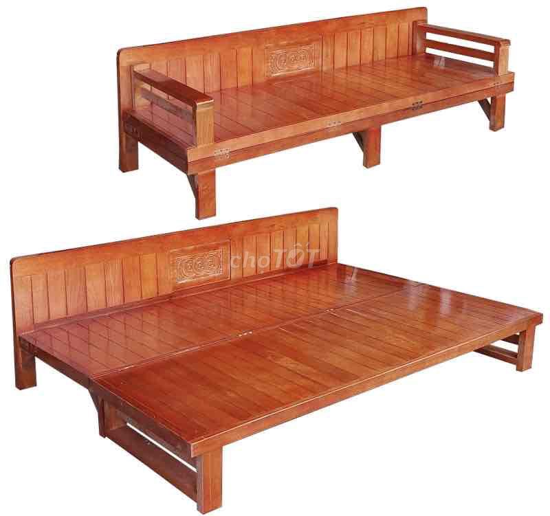 Giường gấp gỗ 1m6x1m8 Nâu gỗ Mới đẹp. Mua bán Giường, chăn ga gối nệm tại Quận Bắc Từ Liêm Hà Nội được đăng bởi Phan Hiếu hình 1
