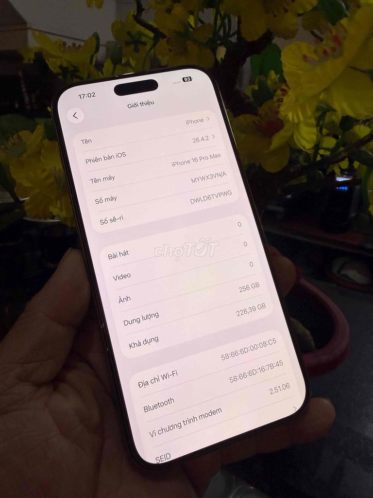 iPhone 16 Pro Max 256G Vàng Mỹ 99%. Mua bán Điện thoại tại Thành phố Biên Hòa Đồng Nai được đăng bởi thanh hình 1