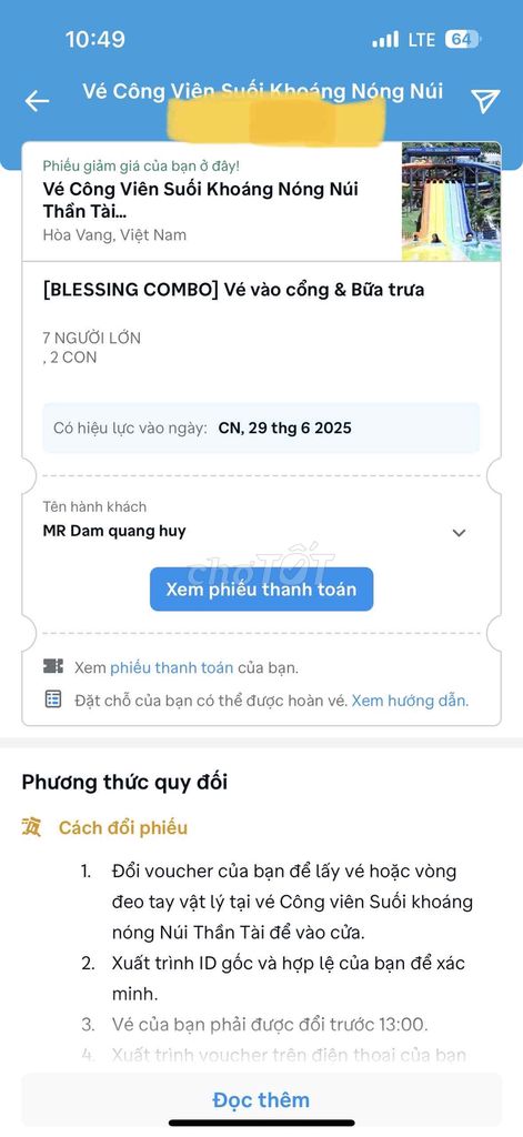 vé núi thần tài + buffet ăn trưa
