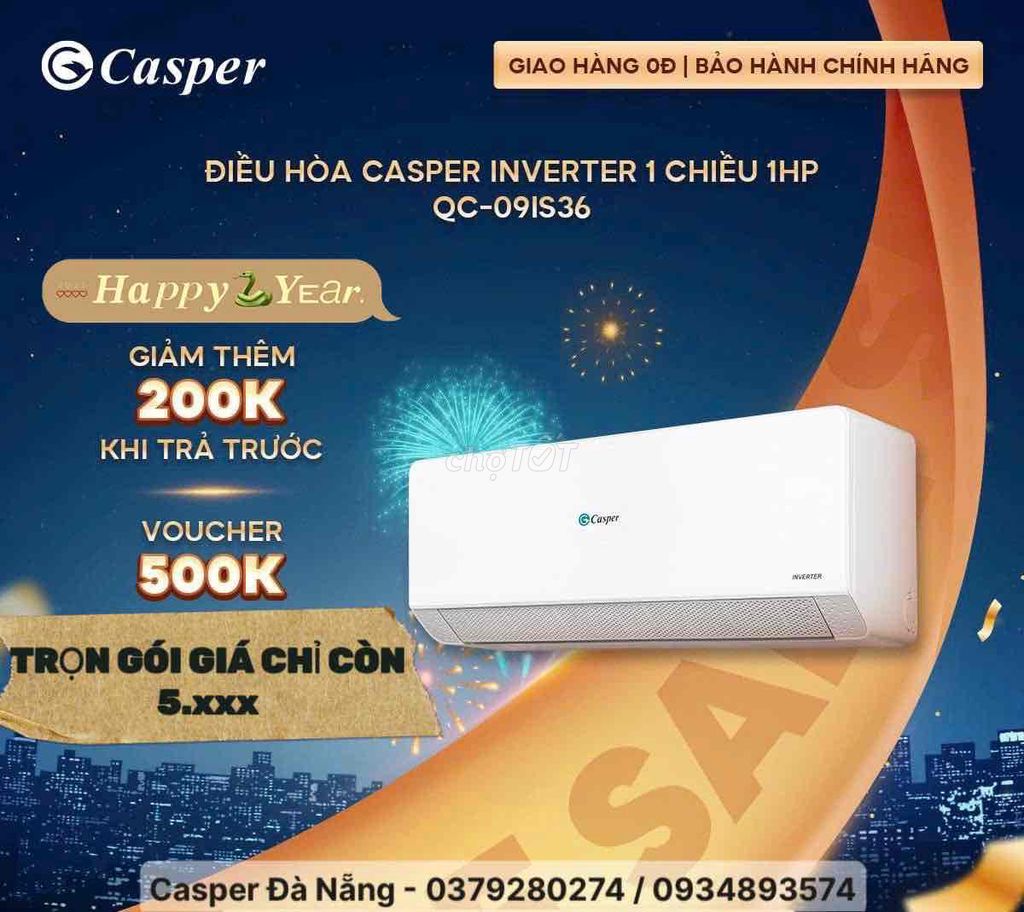 Điều hoà Casper mới100% BH hãng  giá bán tận kho