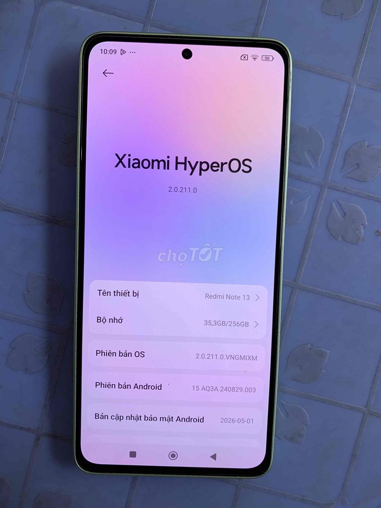 Xiaomi Redmi Note 13 4G Xanh 8+8GB/256GB. Mua bán Điện thoại tại Quận Bình Tân Tp Hồ Chí Minh được đăng bởi lê quốc chương hình 1