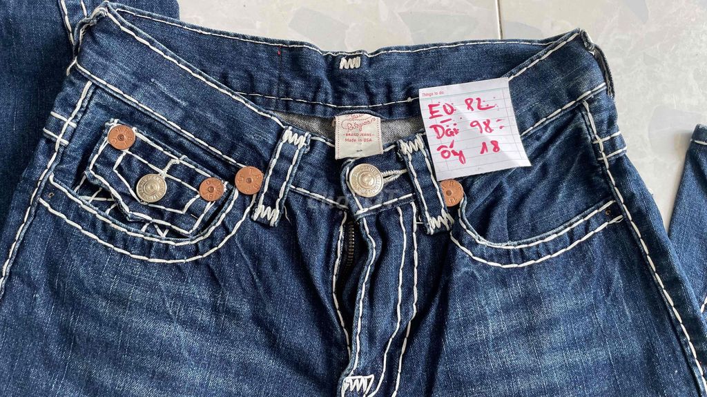 Quần jean True Religion Nam Xanh đậm. Mua bán Quần áo tại Quận Bình Thuỷ Cần Thơ được đăng bởi Lâm lầm lì hình 1