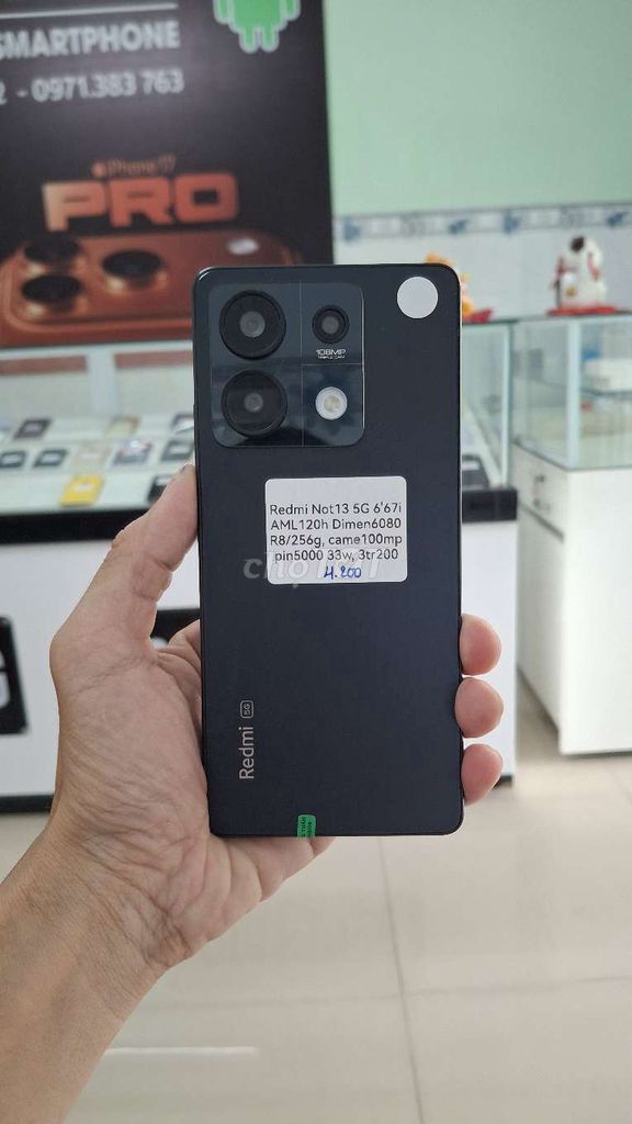 Xiaomi Redmi Note 13 5G 8GB/256GB Đen. Mua bán Điện thoại tại Thành phố Thủ Dầu Một Bình Dương được đăng bởi TTMobileBD hình 1