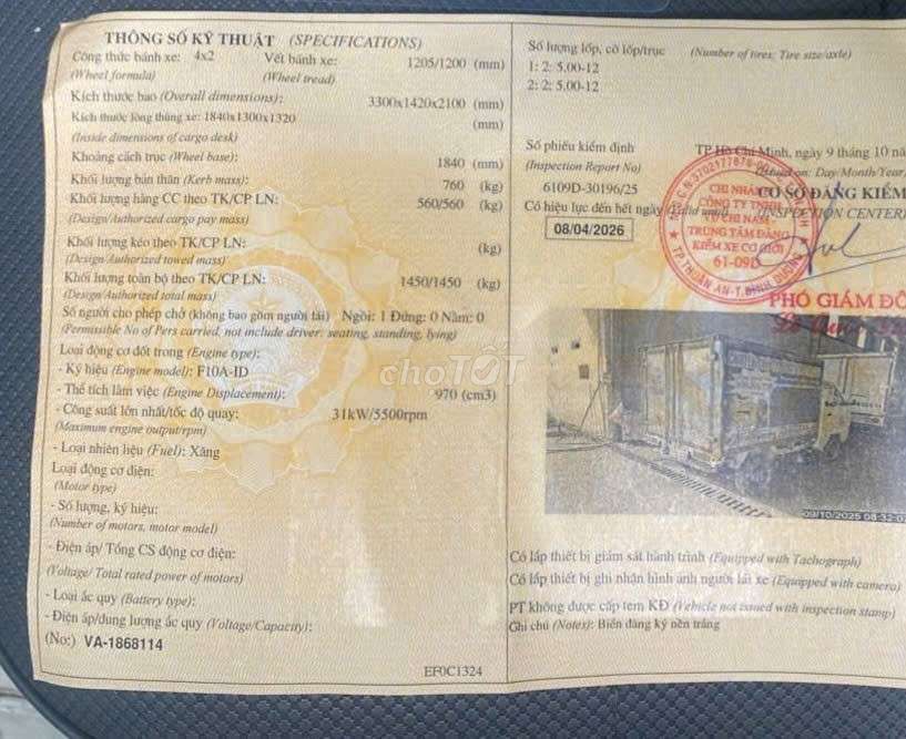 Bán suzuki 560kg đời 2015 thùng kín 1m9. Mua bán Xe tải, xe ben tại Thành phố Thuận An Bình Dương được đăng bởi Hồ Xe Tải hình 15