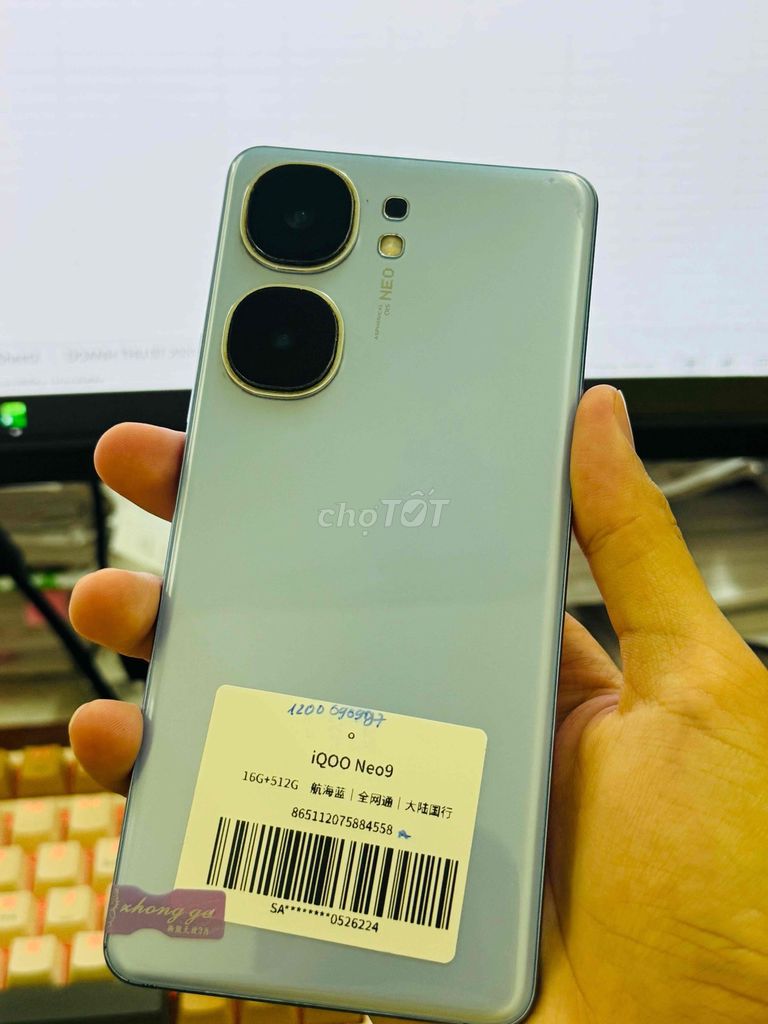 Vivo iQOO Neo 9 16GB/512GB Xanh. Mua bán Điện thoại tại Huyện Tri Tôn An Giang được đăng bởi LH O393 393 O73 hình 1