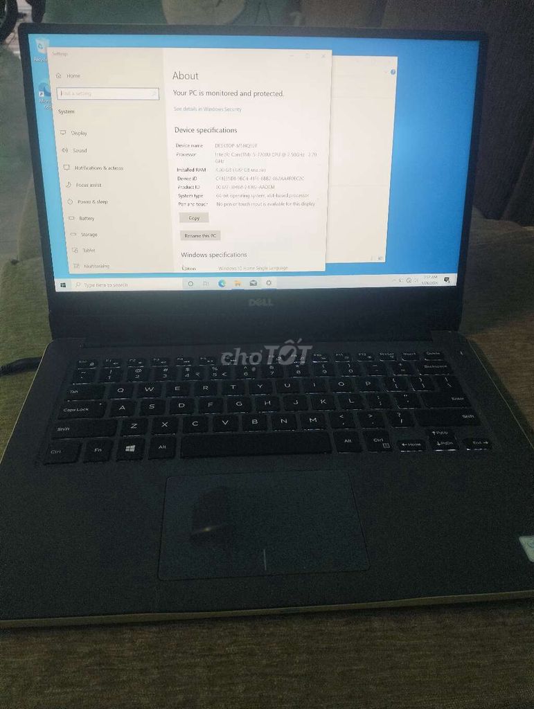 Dell Inspiron P74G i5-7200U 4GB/240GB giá như xác. Mua bán Laptop tại Quận Bình Tân Tp Hồ Chí Minh được đăng bởi Long hình 1