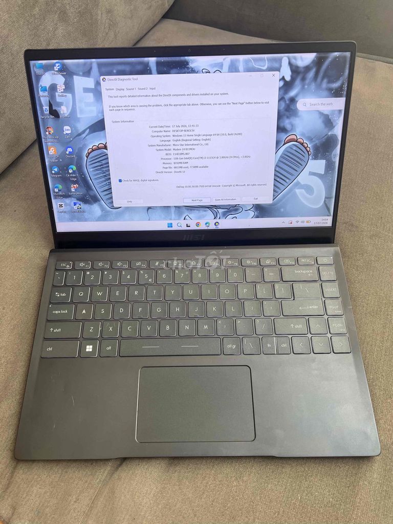 MSI Modern 14 i3-1115G4 8GB/256GB Xám. Mua bán Laptop tại Quận Đống Đa Hà Nội được đăng bởi HQ Computer hình 1