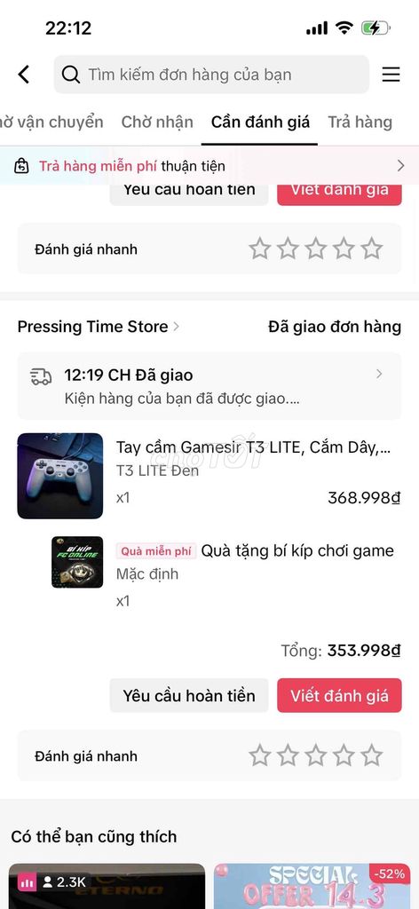 Tay cầm Gamesir T3 LITE. Mua bán Thiết bị chơi game tại Thị Xã Buôn Hồ Đắk Lắk được đăng bởi Nguyễn Tiến Đạt hình 1