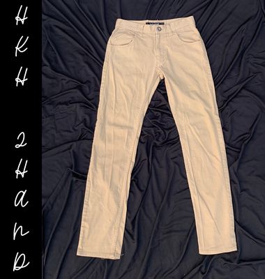 Quần jeans nam NHẬT màu be-cứng vừa-sz 28-FREESHIP