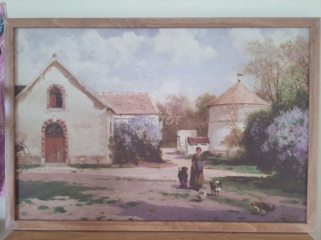 Tranh sơn dầu Phong cảnh 35x55cm. Mua bán Đồ sưu tầm, đồ cổ tại Quận Ba Đình Hà Nội được đăng bởi Hằng Trần hình 1