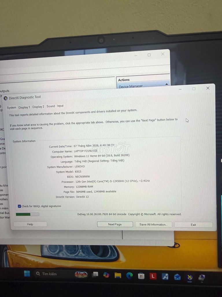 Lenovo LOQ 15IAX9 i5 15.6 inch 16GB/512GB. Mua bán Laptop tại Quận Hai Bà Trưng Hà Nội được đăng bởi Hoang ngoc hình 1