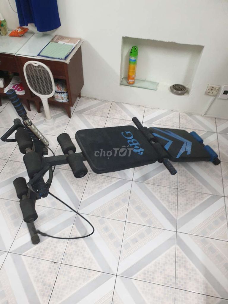 Ghế tập bụng Kim loại mút Đen xanh. Mua bán Đồ thể thao, Dã ngoại tại Quận Bình Thạnh Tp Hồ Chí Minh được đăng bởi Mr Nhã hình 1