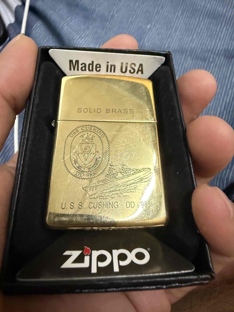 Bật lửa Zippo USS Cushing DD-985 Đồng USA. Mua bán Đồ sưu tầm, đồ cổ tại Quận 8 Tp Hồ Chí Minh được đăng bởi Quốc Hải hình 1