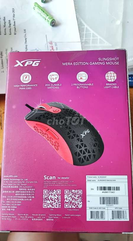 Chuột XPG Gaming cho nữ - 12000dpi nguyên seal