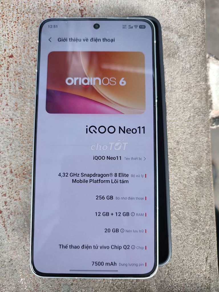 iQOO Neo 11 12GB/256GB Mới  hộp pk đầy đủ. Mua bán Điện thoại tại Huyện Tiên Du Bắc Ninh được đăng bởi vivu jumong hình 1