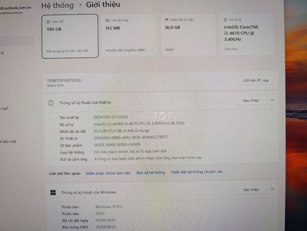 Dell OptiPlex 3020 i5-4670 16GB/585GB Win11. Mua bán Máy tính để bàn tại Huyện Bình Chánh Tp Hồ Chí Minh được đăng bởi Trọng Trí hình 1