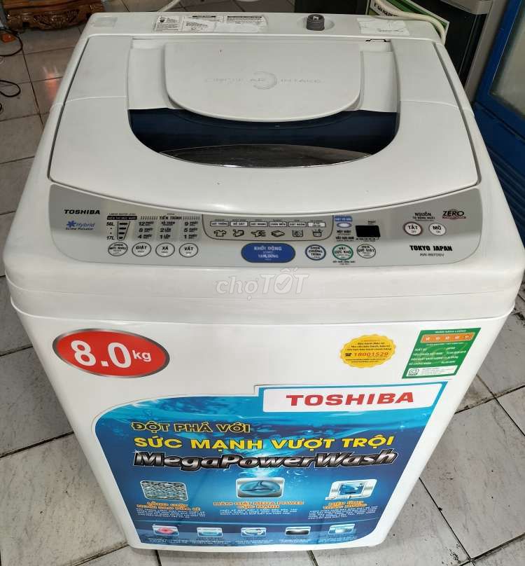 Máy giặt Toshiba 8kg như hình còn xài tốt