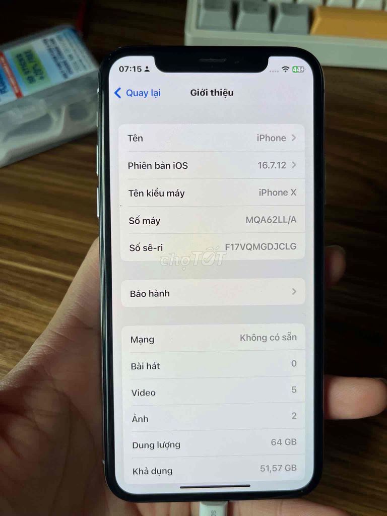 Apple iPhone X 64GB. Mua bán Điện thoại tại Quận Nam Từ Liêm Hà Nội được đăng bởi Dũng hình 1