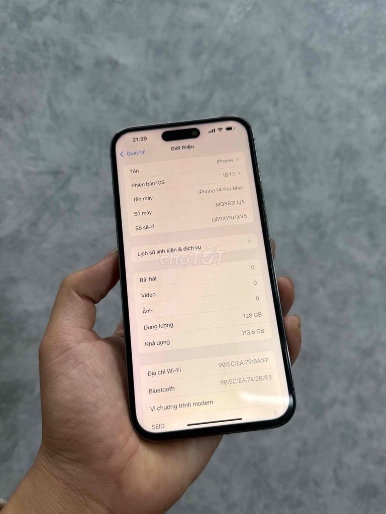 IPhone 14 Pro Max 128Gb full chức năng