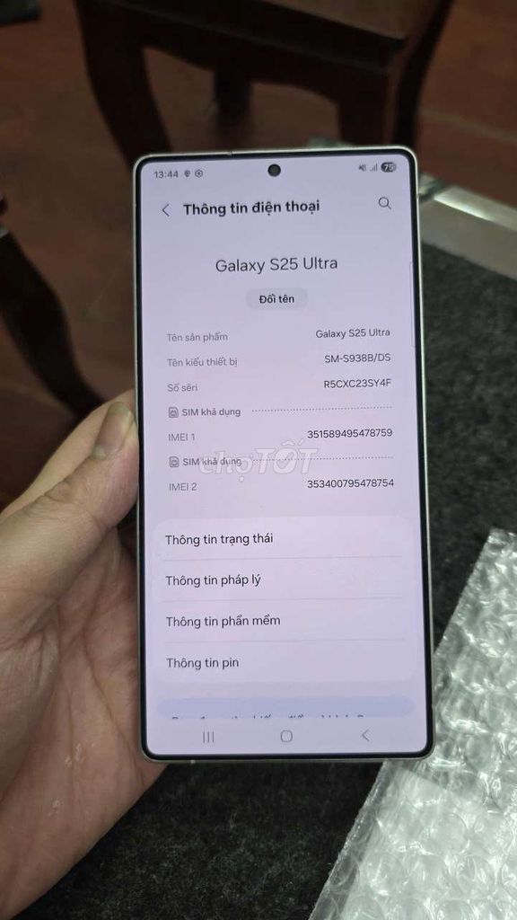 Samsung Galaxy S25 Ultra 256GB Bạc. Mua bán Điện thoại tại Quận Hai Bà Trưng Hà Nội được đăng bởi Duc Minh hình 1