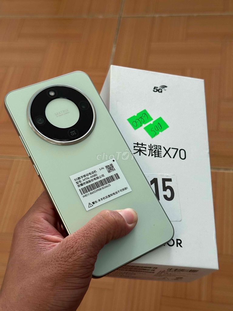 Honor X70 5G ram 12/512GB Xanh lá fullbox bán. Mua bán Điện thoại tại Thành phố Thủ Dầu Một Bình Dương được đăng bởi Hoàng hải hình 1