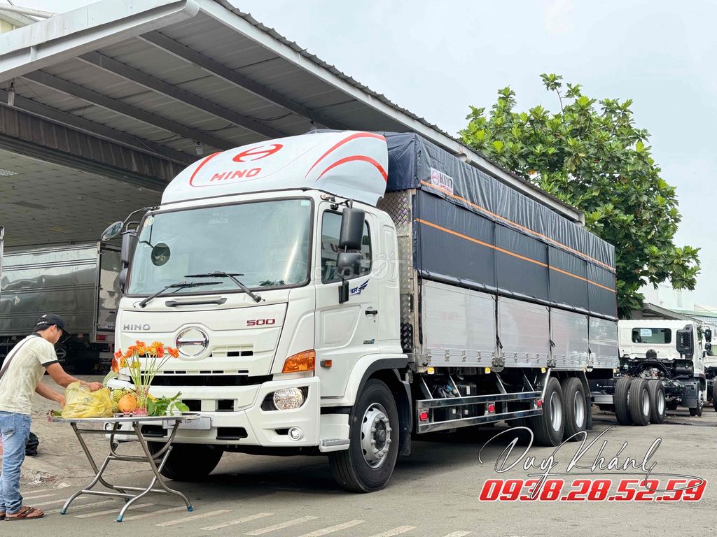 Hino 3 Chân 15 Tấn Thùng Nhôm Kèo Cáp Đà Lạt 9m45. Mua bán Xe tải, xe ben tại Quận 12 Tp Hồ Chí Minh được đăng bởi LÊ DUY KHÁNH hình 1