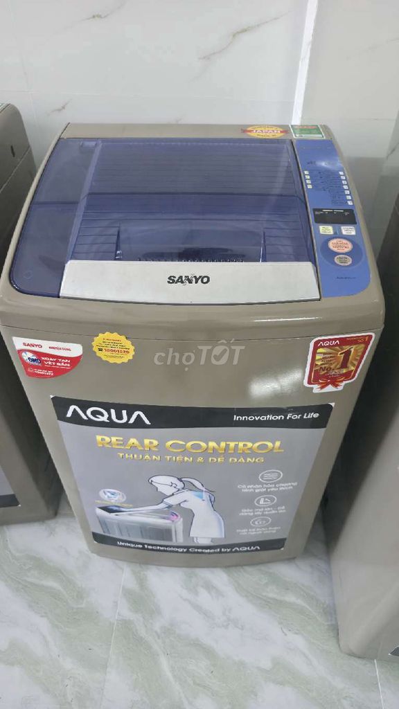 Máy giặt Aqua Sanyo 7kg Xám. Mua bán Máy giặt tại Huyện Châu Thành Long An được đăng bởi HÀNG QUA SỬ DỤNG hình 1