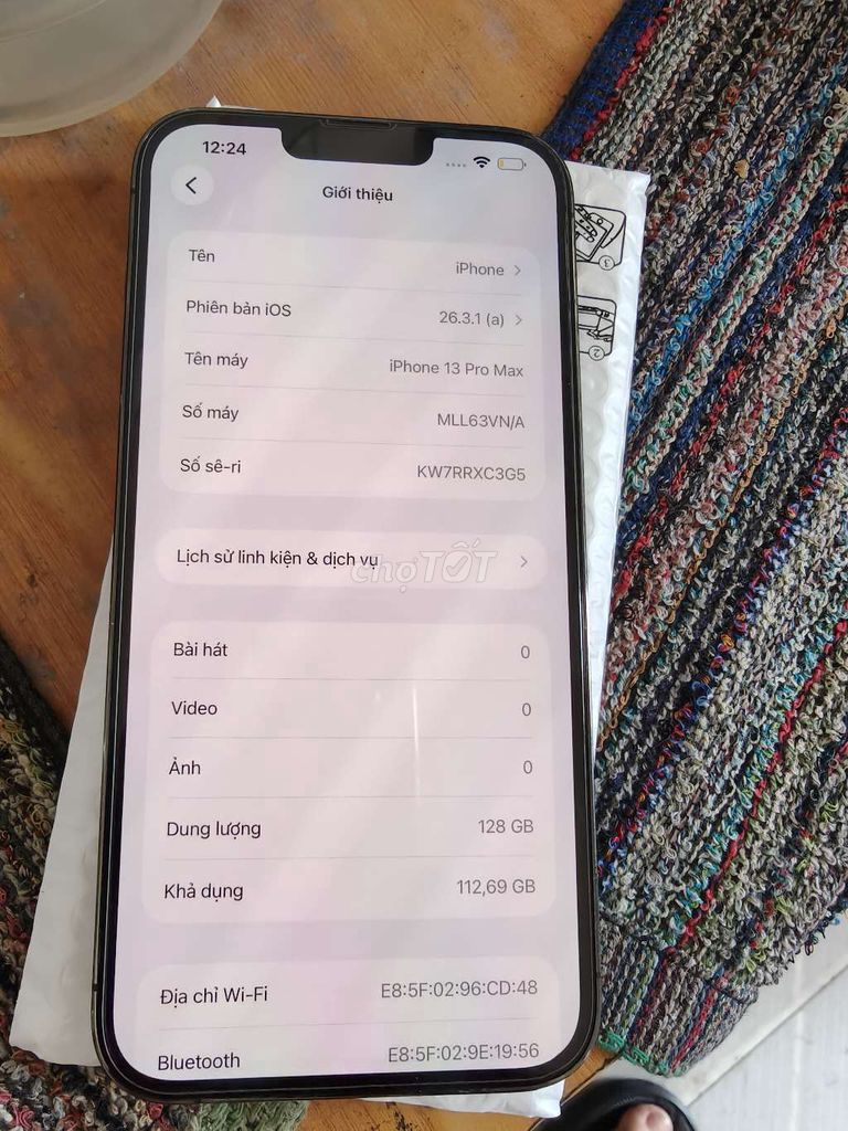 Apple iPhone 13 Pro Max 128GB Xám. Mua bán Điện thoại tại Thành phố Bến Tre Bến Tre được đăng bởi Từ Tuấn Bến Tre hình 1