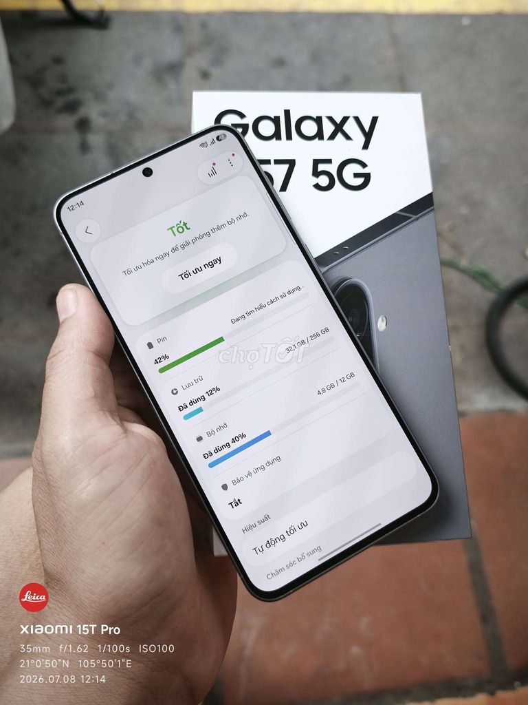 Samsung Galaxy A57 5G 12GB/256GB Xám Máy ẩn knock. Mua bán Điện thoại tại Quận Hai Bà Trưng Hà Nội được đăng bởi Quốc Bảo hình 1