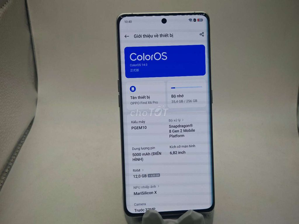 Oppo Find X6 Pro 12/256 đẹp 99% giá tốt, bao test