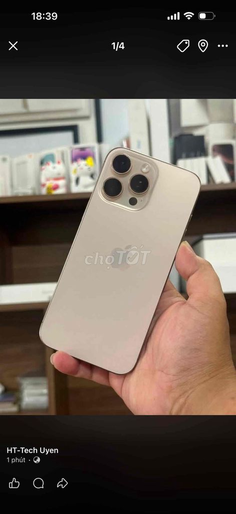 Apple iPhone 16 Pro Max 256GB Vàng 97%. Mua bán Điện thoại tại Thành phố Biên Hòa Đồng Nai được đăng bởi Uyên Phạm hình 1