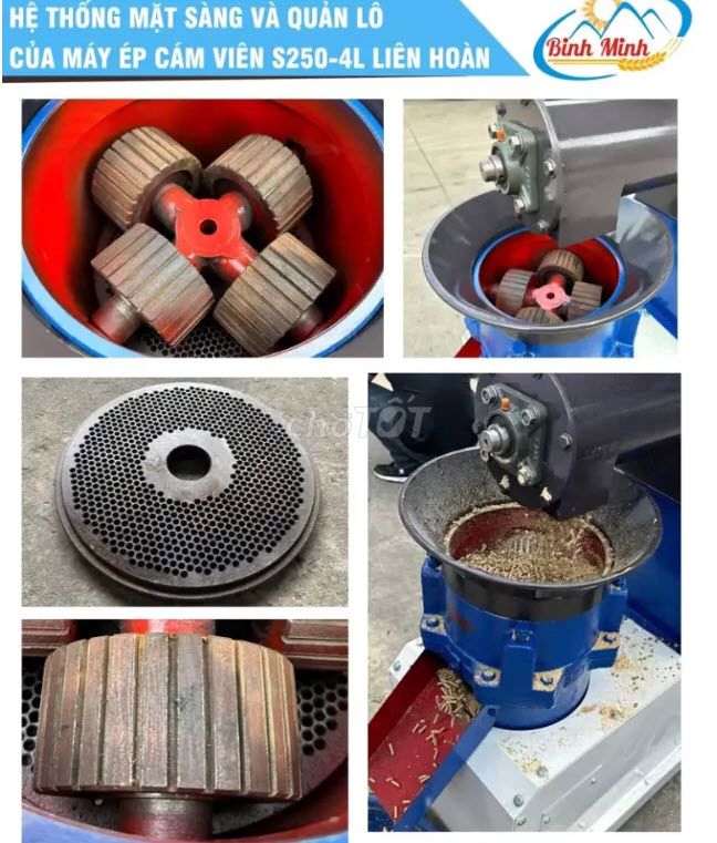 Máy ép cám viên S250 liên hoàn. Mua bán Đồ chuyên dụng, Giống nuôi trồng tại Thị xã Sơn Tây Hà Nội được đăng bởi Kho Bình Minh hình 3
