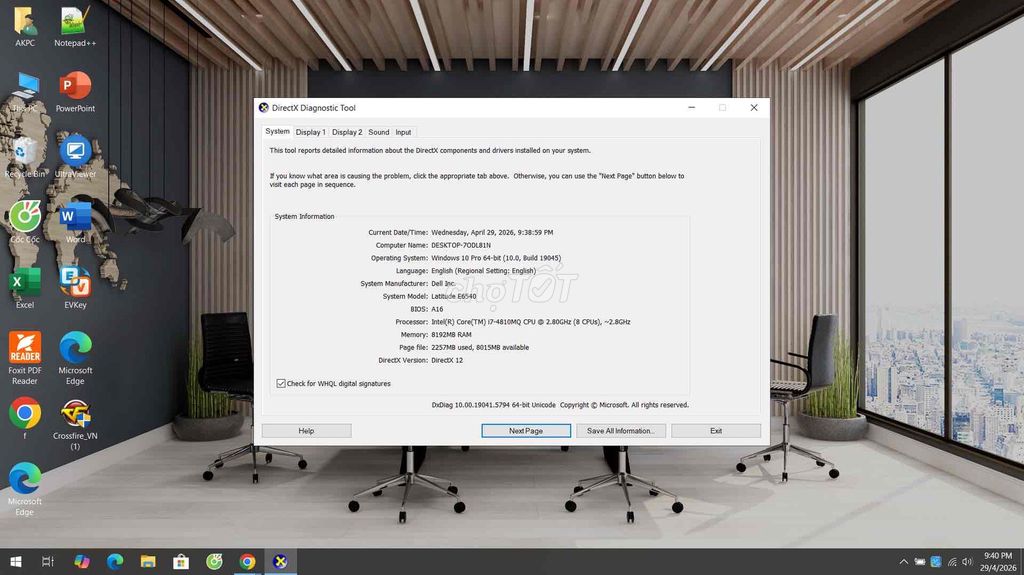 Dell 7ODL81N i7 8GB Đen. Mua bán Laptop tại Huyện Quế Võ Bắc Ninh được đăng bởi Hùng Vương hình 1