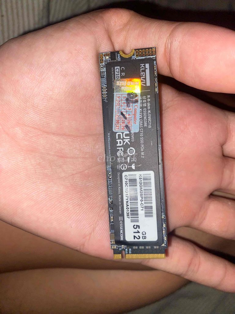 Ổ cứng SSD KLEVV CRAS C710 M.2 NVMe 512GB. Mua bán Linh kiện (RAM, Card...) tại Quận 12 Tp Hồ Chí Minh được đăng bởi Linh kiện tháo máy hình 1